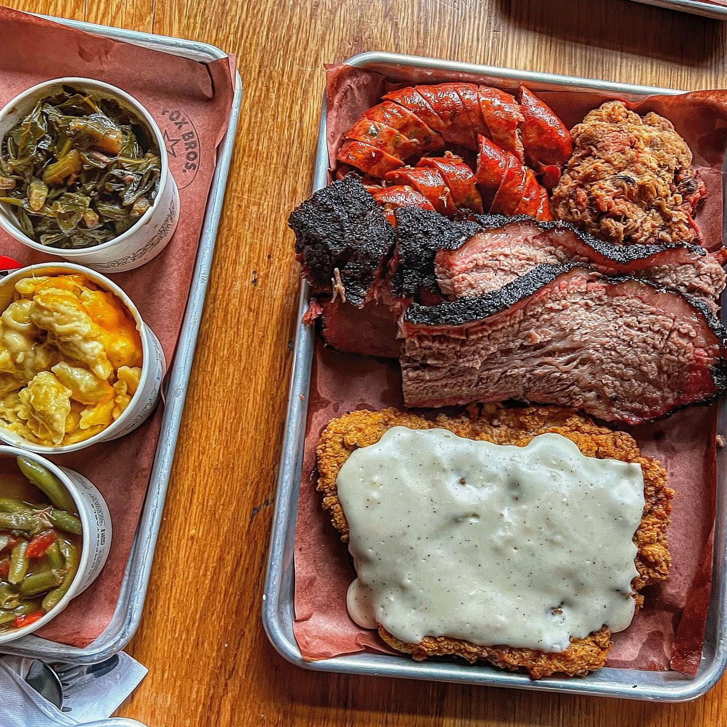 Fox Bros. Bar-B-Q signature dishes St. Louis Style Rib
Beef Brisket Plate
Combo Plate